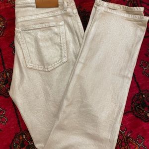 Ralph Lauren Purple Label Beige Straight Leg Jeans